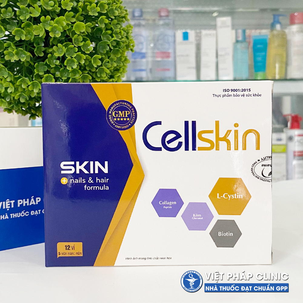 Viên uống chống lão hóa, giảm nếp nhăn, trắng mịn da Cellskin 60 viên/hộp