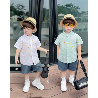 Set áo sơ mi, quần kaki, set bộ cho bé trai đi học, đi chơi từ 10-22kg