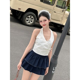 KIDO - Áo cổ yếm phối nơ eo NANCY TOP