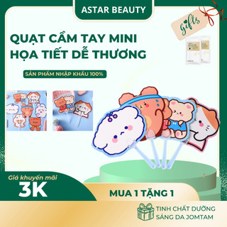 Quạt cầm tay mini họa tiết hoạt hình dễ thương