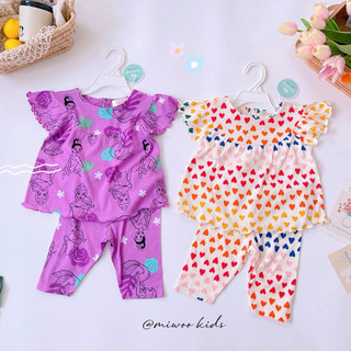 Đồ bộ bé gái quần lửng xuất Nhật Miwoo