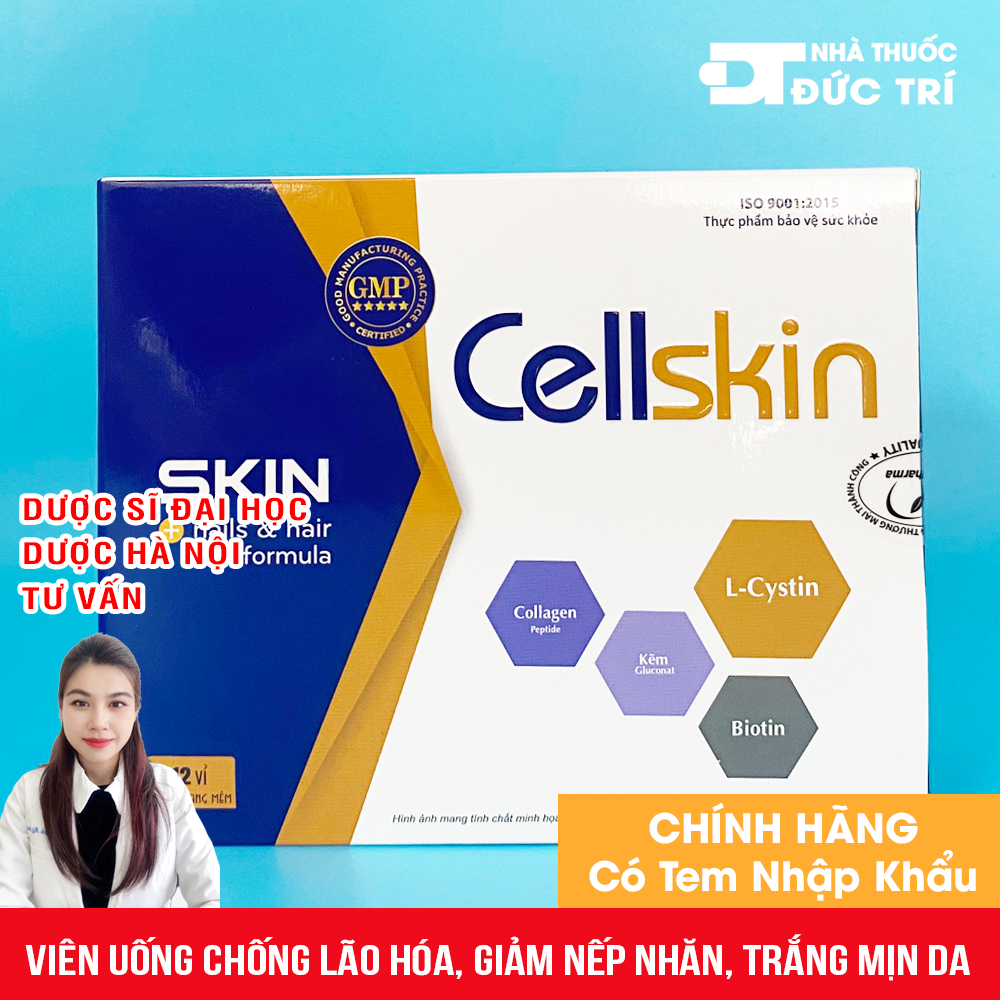 Viên uống hỗ trợ sáng da, chống lão hoá Cellskin 60viên/hộp