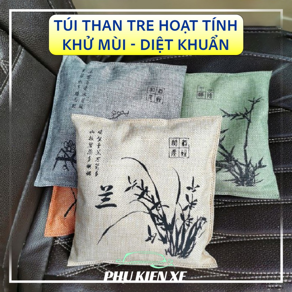 Túi Than Hoạt Tính Diệt Khuẩn - Khử Mùi - Lọc Không Khí - Túi Than Tre Cho Xe Hơi - Tủ Quần Áo