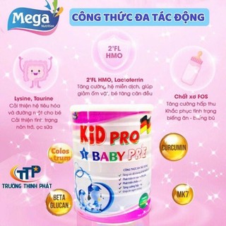 SỮA BỘT KID PRO BABY PR'E LON 900G  - DINH DƯỠNG CHO BÉ PHÁT TRIỂN TOÀN DIỆN