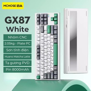   sẵn tùy màu  Bàn phím cơ Nhôm TKL - Mchose GX87 - 3 Mode - Tạ đáy - Pin khủng 