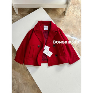 Áo khoác dạ trenchcoat bé gái đỏ za