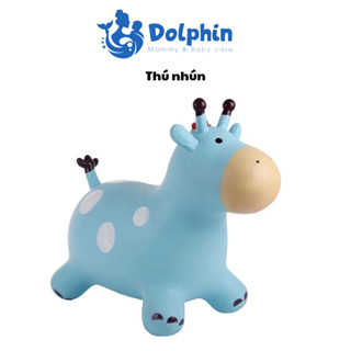  Thú nhún cho bé có nhạc hình bò sữa loại 1 dày to 