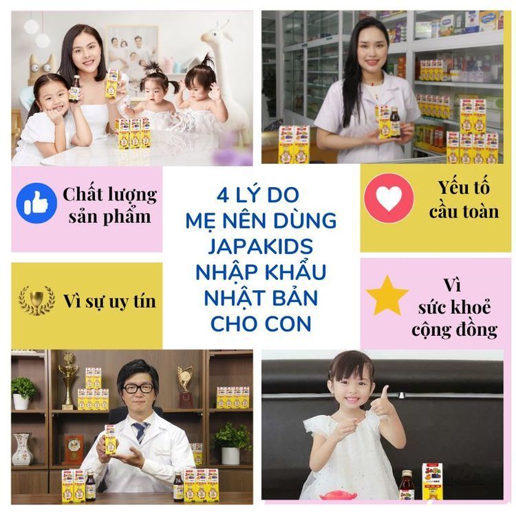 Combo 3 Chai Tặng 1 Siro ăn ngon cho bé Japa Kids nhập khẩu Nhật Bản 100ml