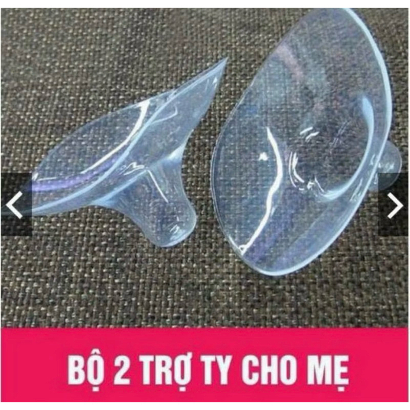 Hộp 2 núm trợ ti cho mẹ (núm 1 lỗ và núm 4 lỗ), dùng cho các mẹ ti ngắn