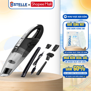 Máy Hút Bụi Mini Cầm Tay ESTELLE Máy Hút Bụi Không Dây, Hút Bụi Ô tô Công Suất Lớn, Tiện Lợi Mọi Lúc