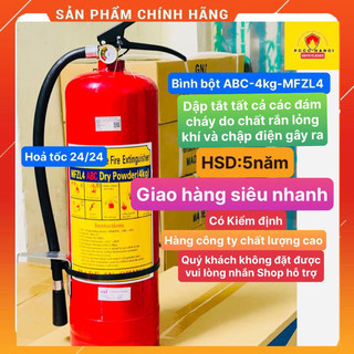 BÌNH BỘT ABC-4kg-MFZL4 <Có KIỂM ĐỊNH-CHẤT LƯỢNG TỐT NHẤT HIỆN NAY >  DÙNG GIA ĐÌNH,VĂN PHÒNG,Cửa hàng,nhà trọ..