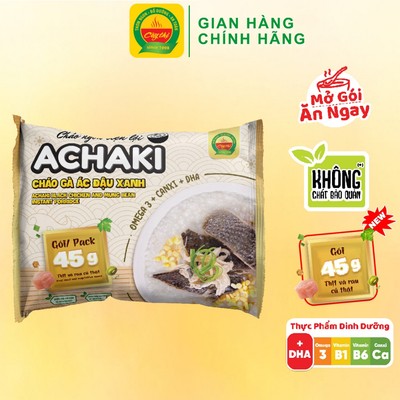 Cháo Ngon Tiện Lợi Achaki Gà Ác Đậu Xanh Thương Hiệu Cây Thị
