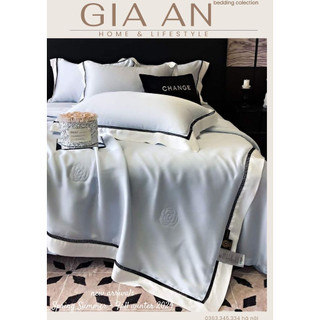 Bộ Tencel chăn trần tơ tằm Quiet Luxury 100s vân dệt 5d chìm cực sang trọng🌿
