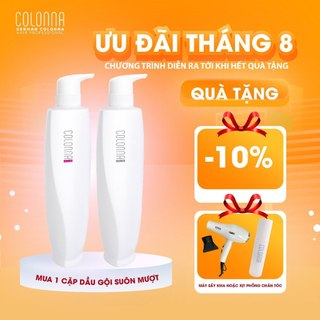 Colonna Cặp Dầu gội Và xả suôn mượt - dành cho tóc da đầu nhiều dầu, tóc nối, tóc hóa chất