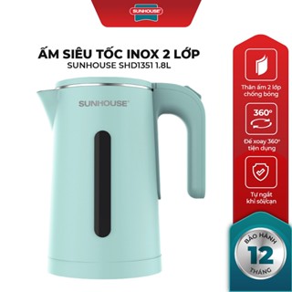 Ấm siêu tốc inox 2 lớp Sunhouse SHD1351 HOẶC SHD1351 dung tích 1.8 lít bảo hành chính hãng toàn quốc 12 tháng