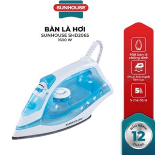 Bàn ủi hơi nước sunhouse SHD2065, công suất 1600w, tự ngắt điện sau 30s ko di chuyển