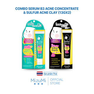 Combo Serum Giảm Mụn, Ngừa Thâm B3 & Mặt Nạ Đất Sét Dành Cho Da Mụn (13gx2)