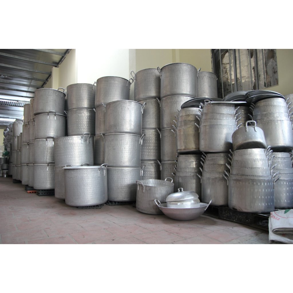 Xoong quân dụng, chất liệu nhôm nguyên chất, bền, đẹp, size lớn 70L - 120L
