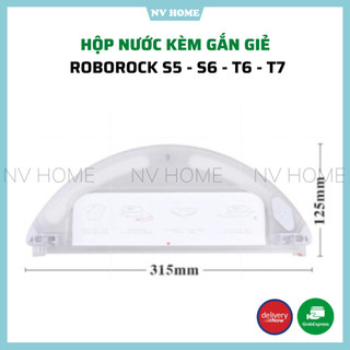 Phụ kiện robot hút bụi lau nhà roborock s5, s6, s5 max s6 max, s6, s7 hộp nước, gắn giẻ