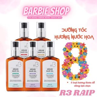 Dưỡng tóc R3 Argan Oil - dầu dưỡng hương nước hoa tím - hồng - xanh lá - xanh dương 100ml