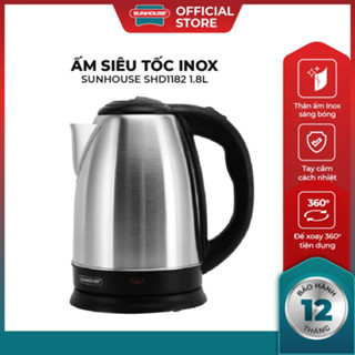 Ấm đun siêu tốc Inox 1.8L SUNHOUSE SHD1182, Happy Time HTD1081 THUỘC TẬP ĐOÀN SUNHOUSE SẢN XUẤT