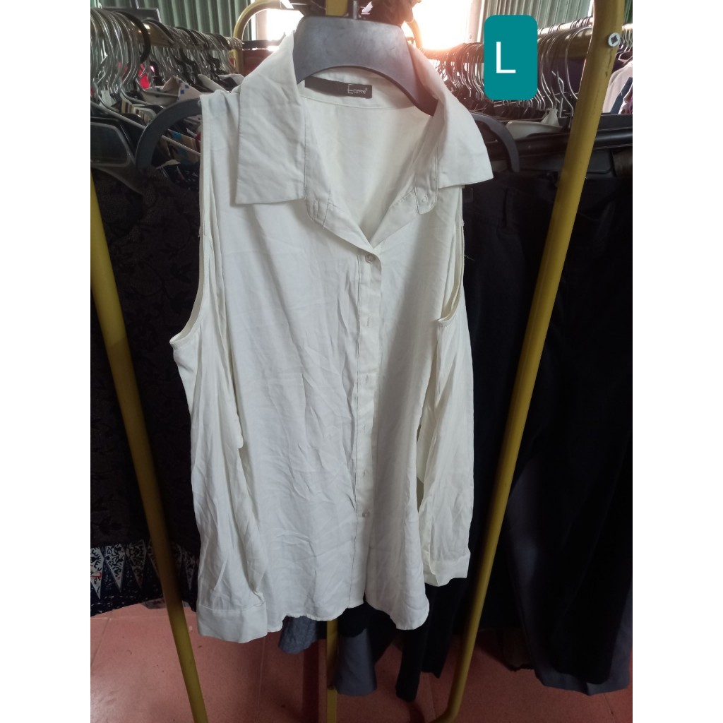 áo kiểu trắng L MS18