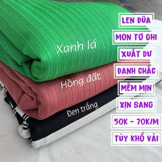 Vải Len Đũa- Thun Gân Đũa Trắng ( Loại mới cập nhật 2024)dày đẹp -máy áo váy body co giãn