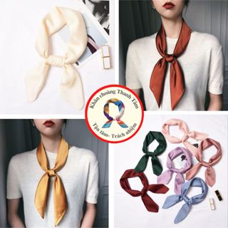 Khăn Lụa Vuông 70cm Quàng Cổ Nữ Công Sở Đẹp- Quấn Tóc Quấn Túi Làm Áo Yếm Lụa Màu Trơn