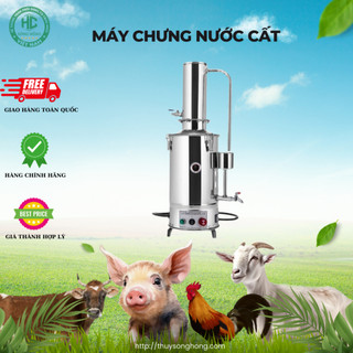 Bình chưng nước cất 3 pha - máy chưng nước cất 1 lần 10 lít/h phòng thí nghiệm