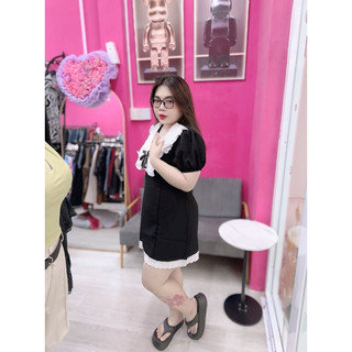Đầm Cổ Sen Viền Ren 60-90kg ( Big Size Huỳnh Ngọc )