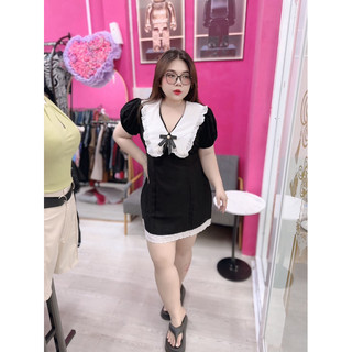 Đầm Cổ Sen Viền Ren 60-90kg ( Big Size Huỳnh Ngọc )