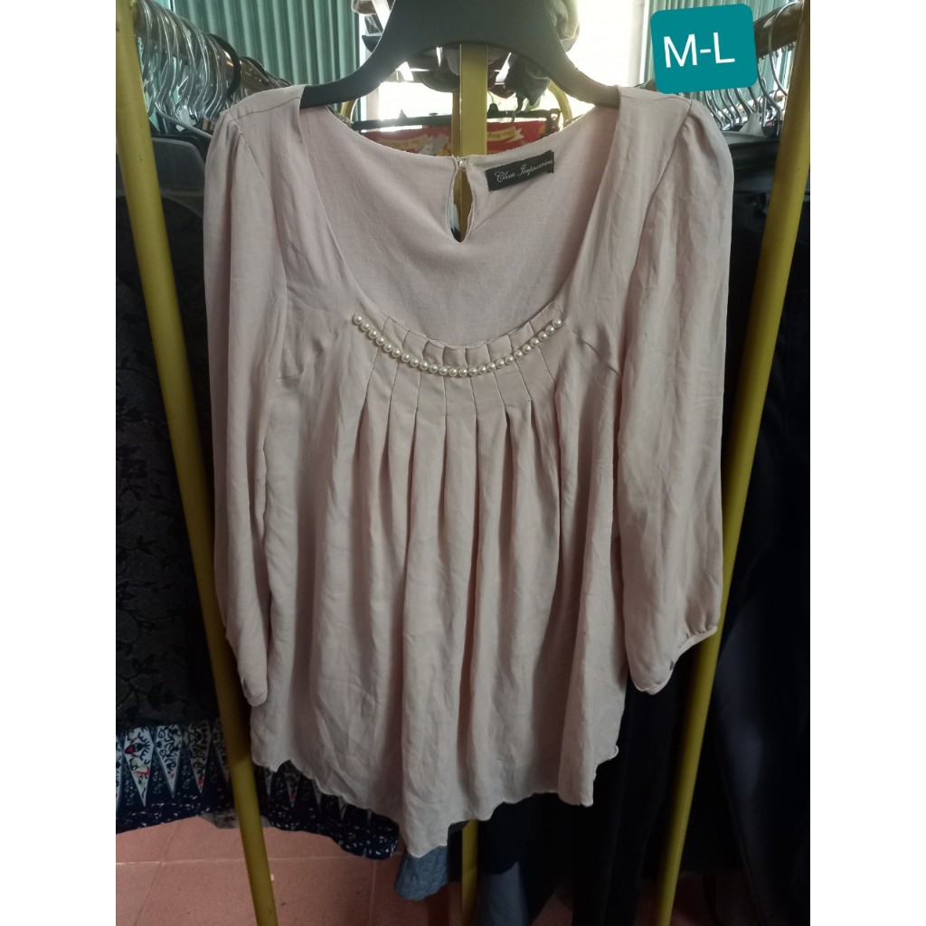 áo kiểu đính hạt ngọc M-L MS10