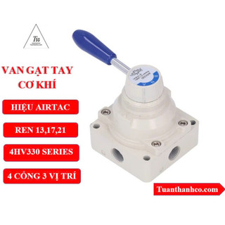 Van cơ khí gạt tay ren 13 ren 17 ren 21 4hv330-10 hiệu airtac 4hv330