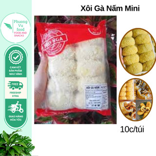 Xôi Gà Nấm mini, túi 10 chiếc, giao hàng hỏa tốc Hà Nội