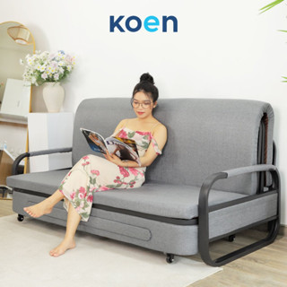 Giường Sofa, Sofa Giường Gấp Gọn Thành ghế Thông Minh 2 trong 1 KOEN Tặng kèm 2 Gối