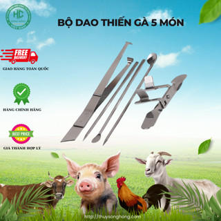 Bộ dao thiến gà chất liệu inox không gỉ