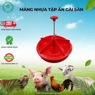 Máng tập ăn cho heo con nhựa 6 cánh - máng tập ăn gài sàn cho lợn con 30cm