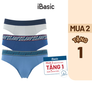 Combo 2 quần lót nam brief poly tặng 1 quần lót nam cotton USA iBasic PA3PANM119
