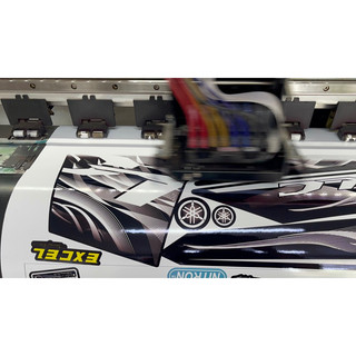 TEM EXCITER 135 LC CHẾ TRẮNG ĐEN XE ĐEN