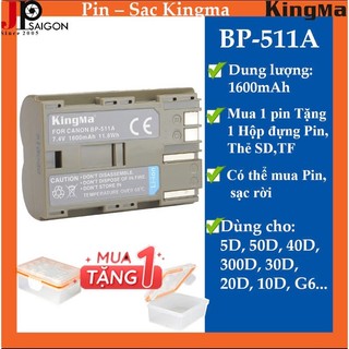 PIN KINGMA THAY THẾ CHO PIN CANON BP-511