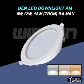 Đèn led downlight âm trần 9w,12w, 18w bh đổi mới 12 tháng