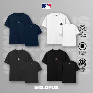 Áo thun mlb yankees basic la ny cotton 2 chiều 918 ofus phông nam nữ unisex