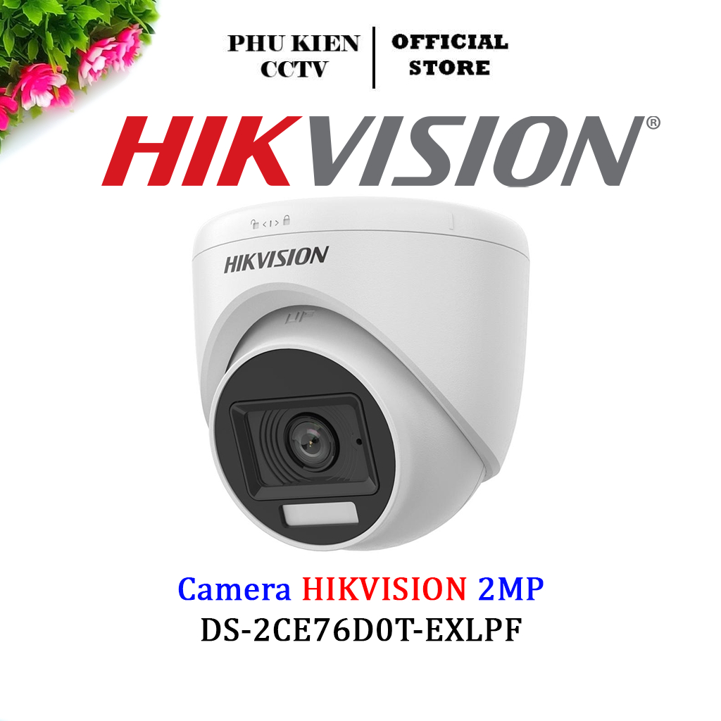 Camera Hikvision 2mp bán cầu DS-2CE76D0T-EXLPF hồng ngoại 20m vỏ nhựa