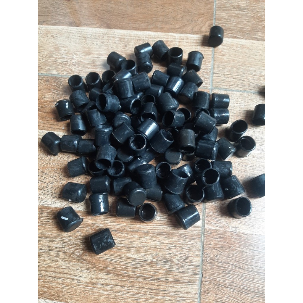 Combo 100 chiếc tròn D19, chân đế chụp ngoài, nút bịt chụp ngoài chân bàn ghế dạng ống tròn D19