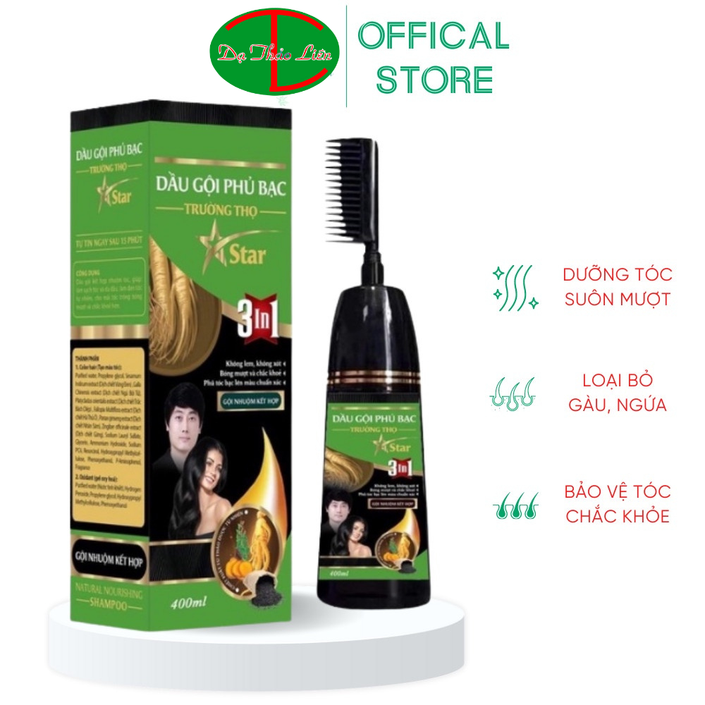 Dầu gội phủ bạc T L Dạ Thảo Liên (400ml) thành phần thảo dược thiên nhiên