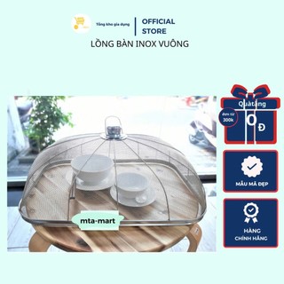 Lồng Bàn Inox Vuông Đậy Thức Ăn Dày Dặn, Vệ Sinh Mta-Mart