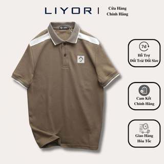  Áo Thun Nam Có Cổ LIYOR Áo Phông Polo thêu logo tỉ mỉ phối màu đơn giản mặc trẻ trung ACB4148 