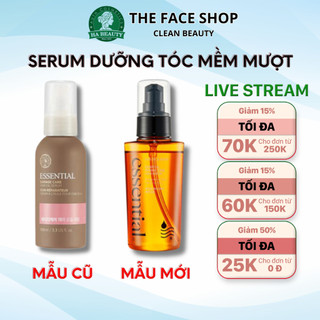 Serum dưỡng tóc mềm mượt phục hồi dưỡng ẩm tóc Hàn Quốc The Face Shop Essential Damage Care Hair Oil Serum 100ml
