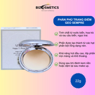 Phấn phủ cao cấp chính hãng siêu mịn Geo Sempre Happy & Please Pact 22g
