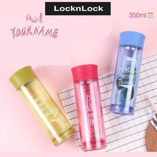Bình nước thủy tinh 2 lớp chịu nhiệt name lock&lock 350ml llg656